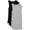 Amazon Essentials Canottiere Intime Leggere Uomo, Pacco da 6, Grigio Puntinato/Nero, XS