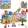 HOGOKIDS Set di Costruzione Friends Dessert Shop pieghevole con LED | Set da costruzione con 3 modalità di esposizione per bambine e bambini, con animaletti. Regalo compleanno da 6 anni