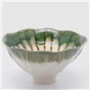 Enzo De Gasperi - Ciotola in Ceramica Decorata a Mano Verde e Crema (H 11 cm x Ø 21,5 cm)