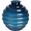 Venini - Vaso Decò in Vetro Soffiato Opalino colore Orizzonte (H 29 cm)