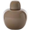 Venini - Potiche Opachi in Vetro Soffiato Opalino colore Moka (H 22 cm)