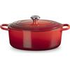 LE CREUSET Cocotte Ovale Evolution 31cm Ciliegia Ghisa Vetrificata