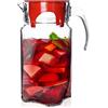 orion group Caraffa in vetro LUNA 1,75 L | con coperchio e beccuccio per bevande fatte in casa tè freddo latte caffè vino