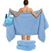 Hammetex Teli da Sauna Set da 2 80x200 cm - Teli da Bagno Extra Grandi - 100% Cotone Spugna, 500 GSM - Certificato OEKO-TEX - Morbidi, Assorbenti - con Asola