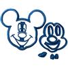 Cuticuter Topolino - Taglierina per Fondente, plastica, Blu, 8 x 7 x 1,5 cm