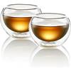 TEA SOUL Tazze in Vetro Doppio Strato 60ml 2 pz
