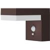 Lumisky Lampada da parete solare a LED bianco caldo con sensore di movimento CENOVA WALL CORTEN H12,5 cm