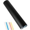 IMALPQPP Lavagna adesiva da parete 43×300 cm - Lavagna da parete nera per bambini, per scrivere, disegnare e progetti fai-da-te (compreso 5 gessi)