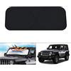 KUST Parasole per parabrezza, per Jeep Wrangler JL 2018-2024, 2025 e 2026 e 2/4 porte 4XE e Jeep Gladiator JT 2020-2026, pieghevole, protegge dal sole, blocca i raggi UV