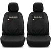 Auto Accessori Lupex Coprisedili Compatibili per Qashqai 2006-2021 J10 J11, Set Anteriori o Completo 12 Pezzi, in Policotone Traspirante (Nero, Coppia Anteriore)