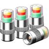 Aiqeer 4 Pezzi Argento Auto Pneumatico Valvola Antipolvere Tappo, Cappucci Valvola di Monitoraggio Pressione Pneumatici, Coprivalvola Schrader