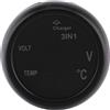 Bediffer USB Auto, Voltmetro Accendisigari, Camion per Auto 3in1 Doppio Display Digitale a Led Voltmetro Termometro Accendisigari (verde+rosso)