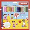STABILO Trio thick - Matita colorata triangolare - Astuccio da 24 - Colori assortiti