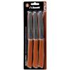 Zanetti, Set 6 Coltelli Tavola Daily Colore Rosso, Coltelli con Lama 11 cm, Spessore 1.2 mm, Coltello Cucina Manico Ergonomico