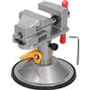 Qinlorgo Morsa da banco da tavolo da intaglio, mini morsa a ventosa in acciaio per utensili manuali con chiave esagonale per superficie