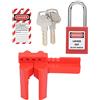 Naroote Kit di blocco di registrazione, kit lucchetto antiscivolo Kit lucchetto industriale per rubinetti-valvole
