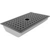 Denash Lavello da in Acciaio Inossidabile, 13x7,87x1,97 Pollici, 2620,00 G, Copertura in Rete, Vassoio Antiscivolo, Vasca 330x200x50 Mm per Controsoffitto, Appartamento, Bar da tè (BLACK)