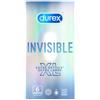 RECKITT BENCKISER H.(IT.) SpA Durex Invisible XL Profilattici Extra Sottili Larghezza 57mm 6 Pezzi