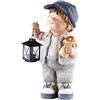 Royal Gardineer Decorazioni: Figura Decorativa Dipinta a Mano Little Willy con Lanterna (Figure di Magnesia, Giardino Decorazioni Figure, Mini)