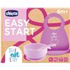 CHICCO (ARTSANA SPA) CHICCO SET PAPPA SILICONE 6M+ ROSA