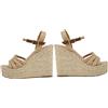 BESPORTBLE Espadrillas Donna con Zeppa in Corda Intrecciata Antiscivolo, Sandali Mare Donna Stile Rustico per Beach Party Estivi