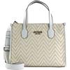 GUESS borsa a tracolla Silvana Two Compartment Tote White bianco beige