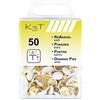 TSI K3T 48088 - Puntine da disegno, confezione da 50, colore: bianco, 10 mm