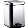 Emco Bad emco system2 corbeille, couvercle et pédale, rectangulaire, 5 Betteres, inox, 355300005, 355300005