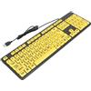 OEM Tastiera per computer di grandi dimensioni con caratteri grandi - con cavo USB - ideale per anziani - 104 tasti