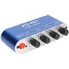 OEM Mixer audio in alluminio 4 in 1: mixer stereo, mini-mixer, amplificatore per cuffie, con connettore da 3,5 mm e cavi in alluminio
