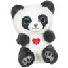 GIPSY TOYS - PELUCHE PANDA CUTYDOOS LOVE - 13 CM - GRIGIO ARDESIA CON CUORE RICAMATO - REGALO DI SAN VALENTINO E FESTA DELLA MAMMA
