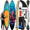 Neo-Sport Stand Up Paddling Board Aquasurf 10.6 - Allround SUP Board Set per principianti e tempo libero - 320 x 84 x 15 cm - fino a 140 kg - con pagaia, pompa, leash e zaino