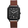 JewelryWe Orologio Analogico al Polso Quadrato: Orologio al Quarzo da Uomo Donna Cinturino in Silicone con Calendario Idee Regalo