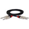 Hosa HSS-003X2, Pro Stereo Interconnect, Dual REAN 1/4 in TRS to Same, 3 ft