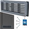 KOTARBAU® Griglia di aerazione 13,5 x 46 cm griglia di ventilazione Grigio griglia in materiale sintetico griglia a lamelle quadrate resistente