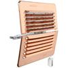 La Ventilazione LBDFR1916RA Griglia di ventilazione rettangolare pieghevole in rame con rete antinsetti, dimensioni 193x165 mm