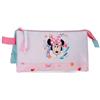 Disney Joumma Disney Minnie Happy To Be Me Astuccio Triplo Rosa 22x12x5 cm Poliestere