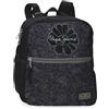 Pepe Jeans Eloise Zaino da Passeggio Nero 24x28x10 cm Poliestere 6,72L by Joumma Bags