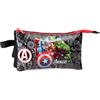 Disney Marvel Joumma Team Avengers Astuccio Triplo Nero 22x12x5 cm PVC