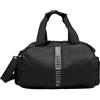 PERLETTI Bagaglio a Mano Ryanair 40 x 20 x 25 cm - Borsa da Viaggio Morbida per Uomo e Donna - Borsone Palestra Unisex con Manici e Tracolla - Borsa Sacca Sportiva Travel Bag Ultra Leggera (Nero)