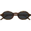 Saint Laurent Occhiali da Sole SL M161 003 Marrone Chiaro/Grigio Unisex 48/23/145