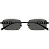 Gucci Occhiali da Sole GG1808S 001 Nero/Grigio Uomo 52/20/145