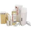 EpilWax Royal Depilatory Kit completo di: Scaldacera professionale, 4 Roll-On di cera da 100 ml di Vaniglia 100 strisce depilatorie, 1 flacone di olio dopocera da 250 ml - (Royal Vaniglia 4)