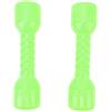 BONKZEBU Set di Esercizi con Manubri in Plastica per Bambini da 10 Pezzi per L'allenamento della Forza a Casa, Pesi a Mano in ABS Colorati per Bambini 7,7x2,0 Pollici (Verde)