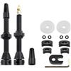 Feriany Valvola d'aria tubeless per mountain bike, bici da strada, set di valvole per cerchione tubeless, per bicicletta, ricambi di ricambio, colore nero, 60 mm, facile da installare