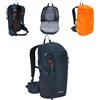 KADVA - Zaino da Trekking Fleiro 30 L con Schienale ventilato e Telaio, Accesso dal Basso al comparto Principale, Tasca per idratazione e Copertura Antipioggia Integrata
