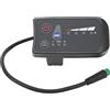 BONKZEBU Misuratore di Potenza per Bici Elettrica Pannello Display a LED con Alloggiamento in ABS Impermeabile a 5 Pin per Ciclismo (36V)