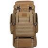 lyrlody Camo Backpack, Zaino da Campeggio in Tela di Grande capacità per L'escursionismo con Molte Tasche, Schienale Ventilato e Spallacci Regolabili (Cachi)