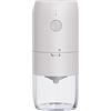 Lisher Macinino per caffè elettrico, macina caffè, portatile, macina caffè, USB, ricaricabile, macinacaffè, chicchi di caffè, professionale, regolabile, macinazione bianca