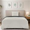 Utopia Bedding Copripiumino Singolo - Microfibra Copripiumino 135x200cm + Federa 80x80cm - Grigio Scuro/Grigio Chiaro
